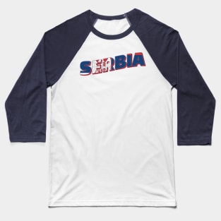 Serbia Vintage style retro souvenir Baseball T-Shirt